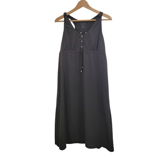 ATHLETA Chocolate Brown Featherweight Tank Sleeveless Tank Dress Women's Sz 8T - Picture 1 of 7